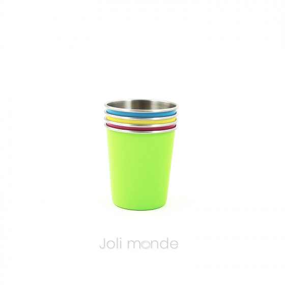 Lot de 4 P'tites timbales inox 180ml - LA MARINA