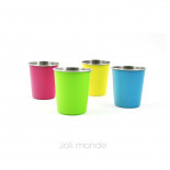 Lot de 4 P'tites timbales inox 180ml - LA MARINA