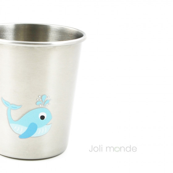 Lot de 4 P'tites timbales inox 180ml - LA MARINA