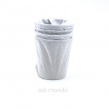 Lot de 4 P'tites timbales inox 180ml - CLEAR