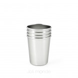 Lot de 4 P'tites timbales inox 180ml - CLEAR