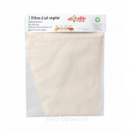 2 filtres à lait végétal coton bio