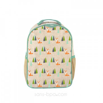 Cartable maternelle lin enduit RENARD
