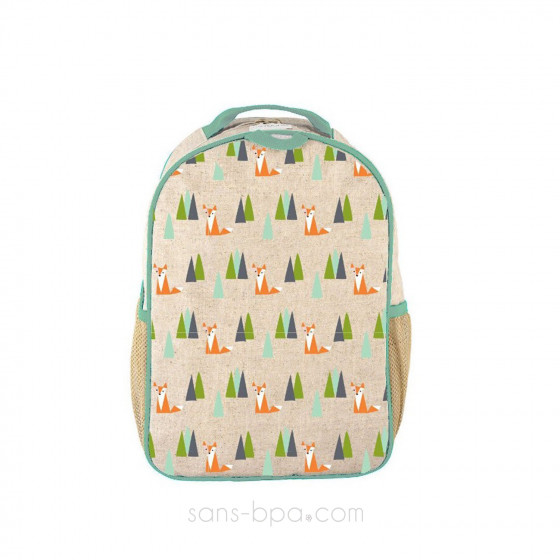Cartable maternelle lin enduit RENARD