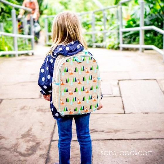 Cartable maternelle lin enduit RENARD