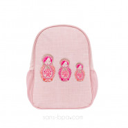 Cartable maternelle lin enduit POUPEES RUSSES
