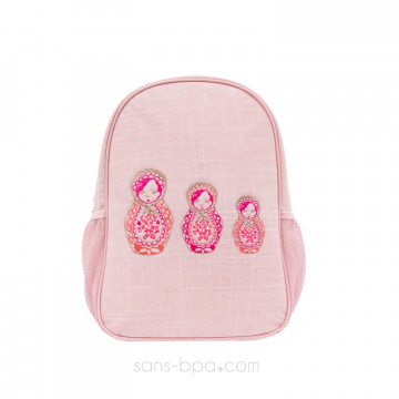 Cartable maternelle lin enduit POUPEES RUSSES