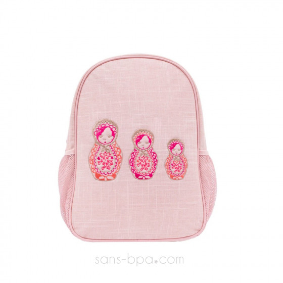 Cartable maternelle lin enduit POUPEES RUSSES