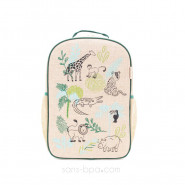Cartable maternelle lin enduit SAFARI