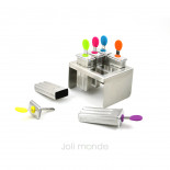 Ensemble 6 moules à glaces inox MINI EXQUIMO 45ml