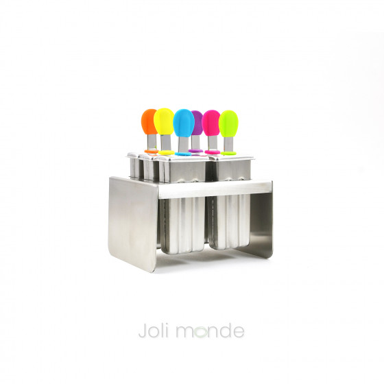 Ensemble 6 moules à glaces inox MINI EXQUIMO 45ml
