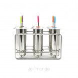 Ensemble 6 moules à glaces inox TUBULUS 85ml