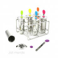 Ensemble 6 moules à glaces inox TUBULUS 85ml