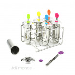 Ensemble 6 moules à glaces inox TUBULUS 85ml