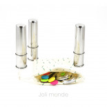 Ensemble 6 moules à glaces inox TUBULUS 85ml