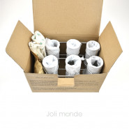 Ensemble 6 moules à glaces inox TUBULUS 85ml