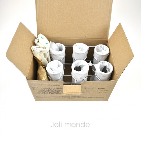 Ensemble 6 moules à glaces inox TUBULUS 85ml