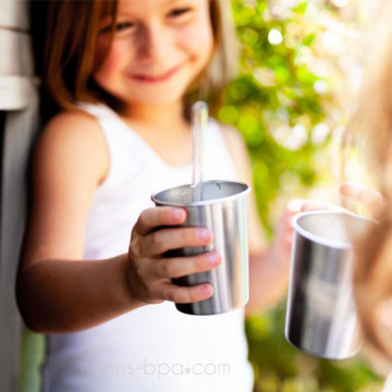 Lot de 4 P'tites timbales inox 180ml - CLEAR 2