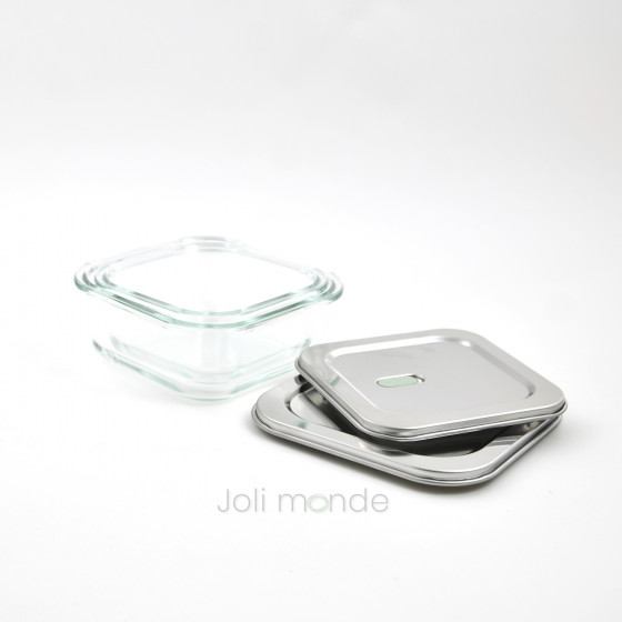 Contenant De verre & d'inox 520ml - Joli Monde