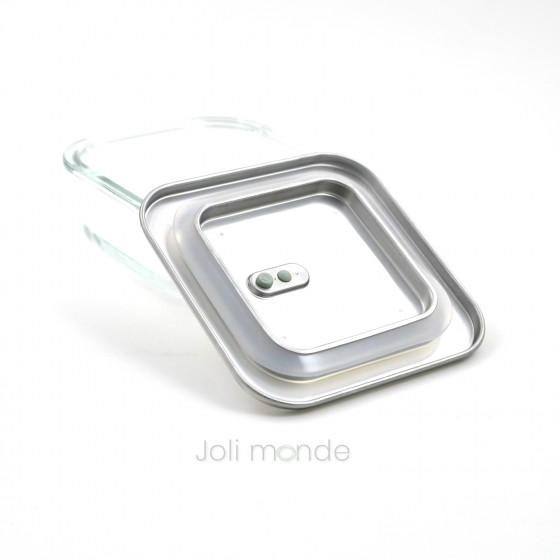 Contenant De verre & d'inox 800ml - Joli Monde