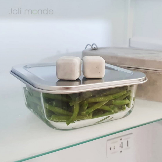 Contenant De verre & d'inox 800ml - Joli Monde