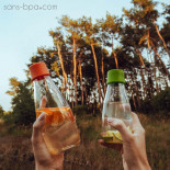 Gourde verre 300 ml PECHE