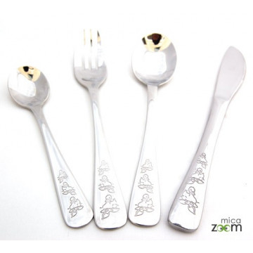 Couverts tout inox enfant CANARDS - Onyx