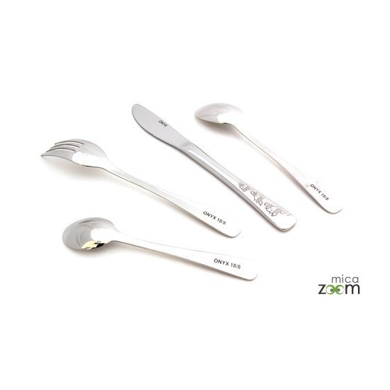 Couverts tout inox enfant CANARDS - Onyx