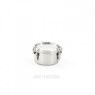 Boite inox étanche 200 ml . La Retro Mini . Diam 8 cm - JOLI MONDE