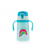 Gourde paille inox isotherme poignée 360ml - Dino Stomp