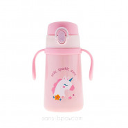 Gourde paille inox isotherme poignée 360ml - Rainbow