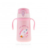 Gourde paille inox isotherme poignée 360ml - Rainbow