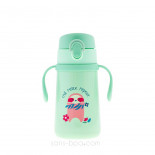 Gourde paille inox isotherme poignée 360ml - Licorne