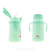 Gourde paille inox isotherme poignée 360ml - Licorne