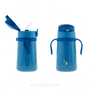 Gourde paille inox isotherme poignée 360ml - Sloth