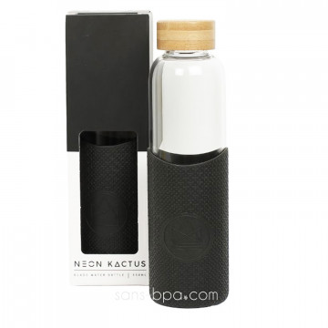 Gourde verre & silicone 550 ml  BLACK