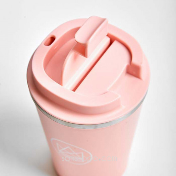 Tasse inox isolée 380 ml ROSE