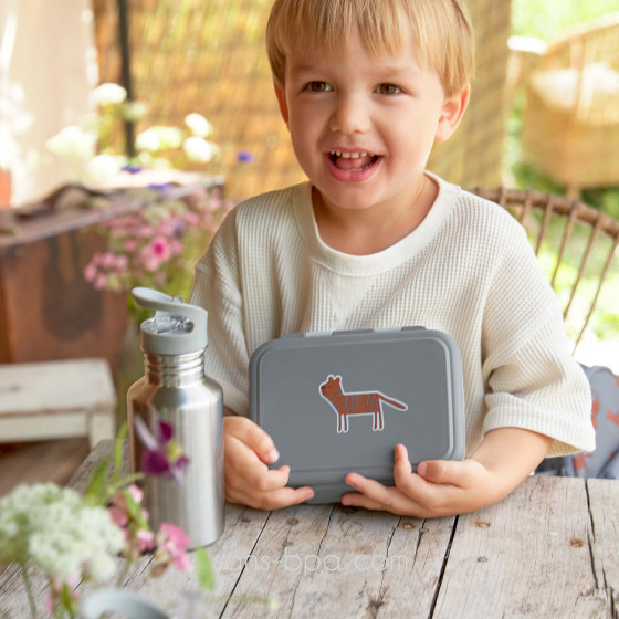 Boite à goûter enfant inox - Tracteur
