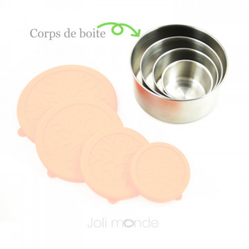 Corps de boite de rechange pour boites inox & silicone Quadrio - Joli Monde