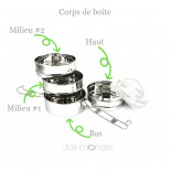 Corps de boite de rechange pour Tiffin rond 4 étages - Joli Monde