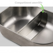 Compartiment amovible de rechange pour les boites Lunch Box - Inox - 600 ml & 1000ml - Océan- Black & Blum