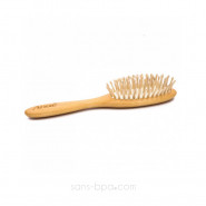 Brosse à cheveux bébé avec picots en bois