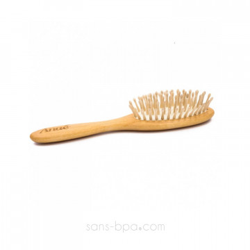 Brosse à cheveux bébé avec picots en bois 2