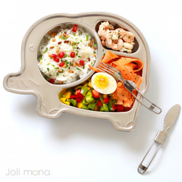 EL l'éléphant - Plateau repas 3 compartiments Kids - JOLI MONDE