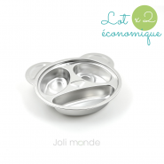 Lot 2 plateaux repas 3 compartiments Kids . POCA le panda