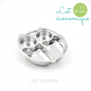 Lot 2 assiettes à compartiments . SYLVETTE la chouette