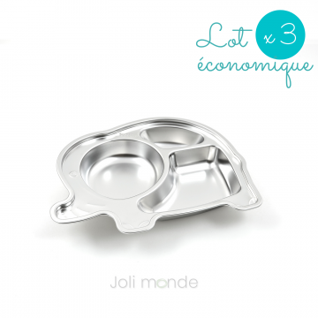 Lot 2 assiettes à compartiments - EL l'éléphant