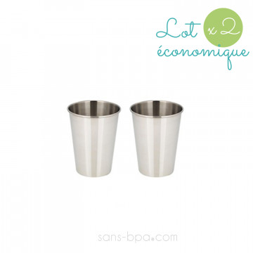 Lot 2 verres inox 300 ml - JOLI MONDE