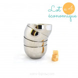 Lot 4 bols inox double paroi MEDIUM