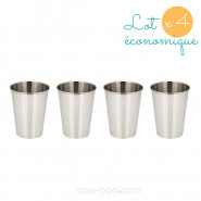 Lot 4 verres inox 350 ml